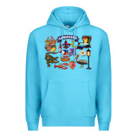 Ocean Blue preview louisiana state Premium Hoodie - BarkalooDesign