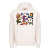 Pale Pink preview louisiana state Premium Hoodie - BarkalooDesign