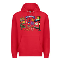 Red preview louisiana state Premium Hoodie - BarkalooDesign