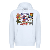 White preview louisiana state Premium Hoodie - BarkalooDesign