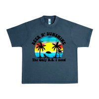 Midnight Navy beer n' sunshine the only B.S. i need Urban Heavy Tee - artisFamous