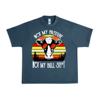 Midnight Navy vintage not my pasture not my bull cow Urban Heavy Tee - artisFamous