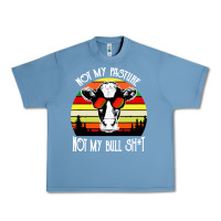 Pebble Blue vintage not my pasture not my bull cow Urban Heavy Tee - artisFamous