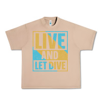 Burro Live And Let Dive Retro Style Urban Heavy Tee - artisFamous