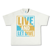 Pistachio Live And Let Dive Retro Style Urban Heavy Tee - artisFamous