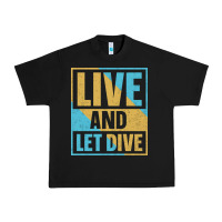 Black Live And Let Dive Retro Style Urban Heavy Tee - artisFamous