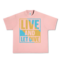 Salmon Live And Let Dive Retro Style Urban Heavy Tee - artisFamous
