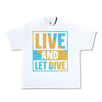 White Live And Let Dive Retro Style Urban Heavy Tee - artisFamous
