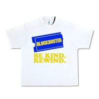White blockbuster be kind rewind Urban Heavy Tee - artisFamous