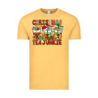 Vintage Mustard Christmas tea junkie Vintage Tee - CowhideDigitalArt