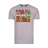 Vintage Zinc Christmas tea junkie Vintage Tee - CowhideDigitalArt