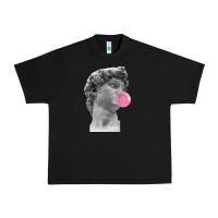 Black Vaporwave statue head with bubblegum Urban Heavy Tee - artisFamous
