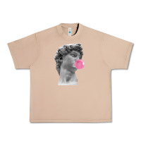 Vaporwave Statue Head With Bubblegum Urban Heavy Tee | Teevron