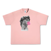 Salmon Vaporwave statue head with bubblegum Urban Heavy Tee - artisFamous