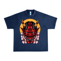 Navy demon oni mask Urban Heavy Tee - artisFamous