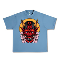 Pebble Blue demon oni mask Urban Heavy Tee - artisFamous