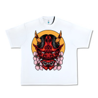 White demon oni mask Urban Heavy Tee - artisFamous