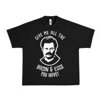 Black Ron tv show parks Swanson - Bacon & Eggs Urban Heavy Tee - artisFamous