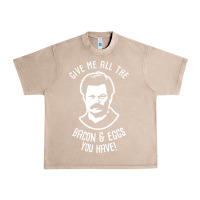 French Oak Ron tv show parks Swanson - Bacon & Eggs Urban Heavy Tee - artisFamous