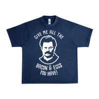 Navy Ron tv show parks Swanson - Bacon & Eggs Urban Heavy Tee - artisFamous