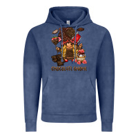 Vintage Denim chocolate gnome Vintage Hoodie - BarkalooDesign