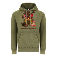 Vintage Olive chocolate gnome Vintage Hoodie - BarkalooDesign