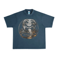 Midnight Navy cobra k.a.i rusted steel snake lo go graphic t shirt Urban Heavy Tee - artisFamous