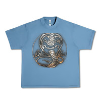 Pebble Blue cobra k.a.i rusted steel snake lo go graphic t shirt Urban Heavy Tee - artisFamous