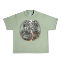 Oil Green cobra k.a.i rusted steel snake lo go graphic t shirt Urban Heavy Tee - artisFamous