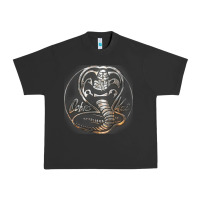 Pigment Black cobra k.a.i rusted steel snake lo go graphic t shirt Urban Heavy Tee - artisFamous