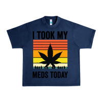 Navy i took my meds today Urban Heavy Tee - artisFamous