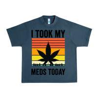 Midnight Navy i took my meds today Urban Heavy Tee - artisFamous