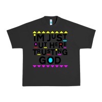 Pigment Black i'm just out here trusting god Urban Heavy Tee - artisFamous