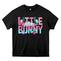 Black Little Bunny Easter Heavy Core Tee - BundleAndBundleShop