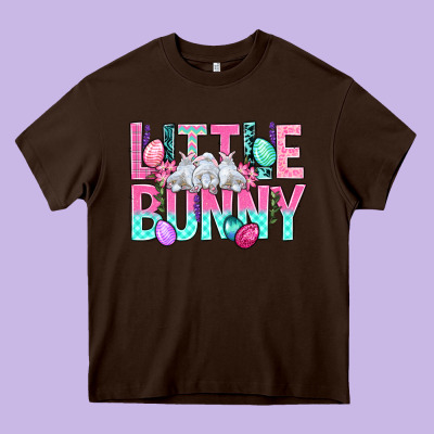 Little Bunny Easter Heavy Core Tee Designed By Bundleandbundleshop
