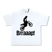 White brraaap funny dirt bike Urban Heavy Tee - artisFamous