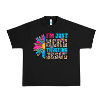 Black im just here trusting jesus Urban Heavy Tee - CowhideDigitalArt