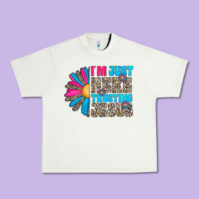 Im Just Here Trusting Jesus Urban Heavy Tee Designed By Cowhidedigitalart