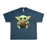 Midnight Navy baby yoda Urban Heavy Tee - artisFamous