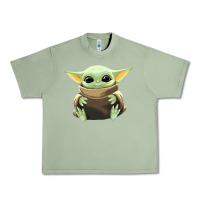 Oil Green baby yoda Urban Heavy Tee - artisFamous