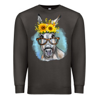 Smoke Sunflower Glasses Donkey Premium Sweatshirt - RanaPortraitStore