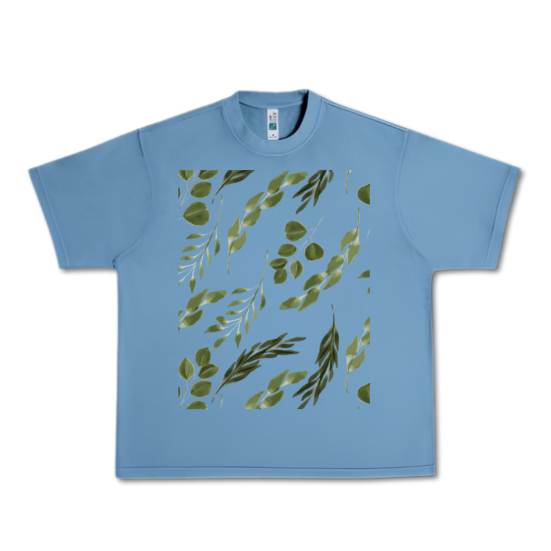 Watercolor Eucalyptus Pattern Urban Heavy Tee by artisFamous | Teevron