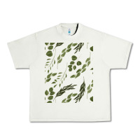 Pistachio Watercolor Eucalyptus Pattern Urban Heavy Tee - artisFamous