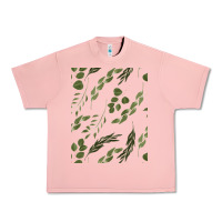 Salmon Watercolor Eucalyptus Pattern Urban Heavy Tee - artisFamous