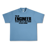 Pebble Blue i'm an engineering Urban Heavy Tee - artisFamous