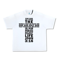 White John 3:16 Bible Verse Cool Christian Church Shirts Christianity Urban Heavy Tee - artisFamous