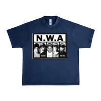 Navy N.W.A Californian hip hop group N.W.A Urban Heavy Tee - artisFamous