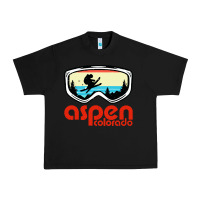 Black aspen colorado ski mountain skiing retro vacation Urban Heavy Tee - artisFamous