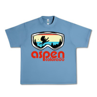 Pebble Blue aspen colorado ski mountain skiing retro vacation Urban Heavy Tee - artisFamous