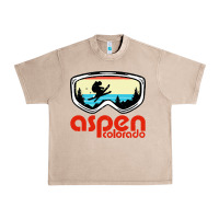 French Oak aspen colorado ski mountain skiing retro vacation Urban Heavy Tee - artisFamous